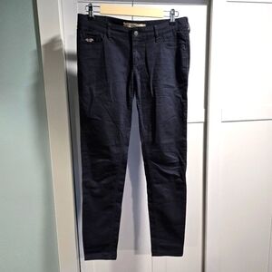 Hollister Pants Women's Size 7 Navy Blue Chino Skinny Leg Pants Office Work EUC